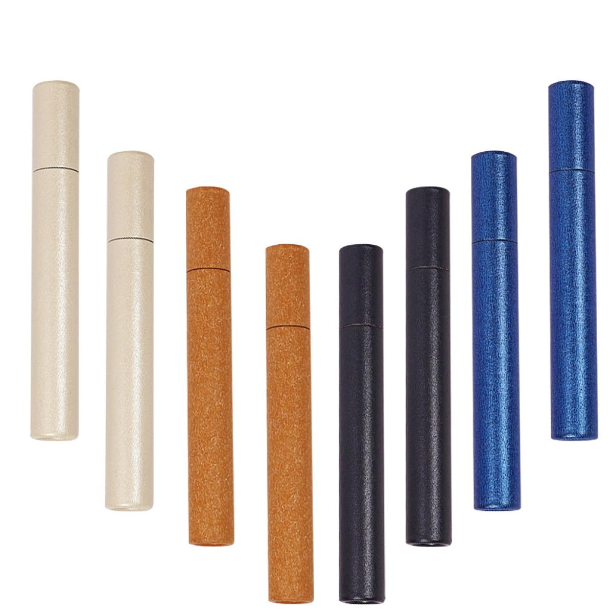 8pcs Practical Paper Incense Tubes Storage Holders Set Incense Stick Containers with Kraft Paper Packaging Multi-color Home Storage for Aromatherapy and Meditation
