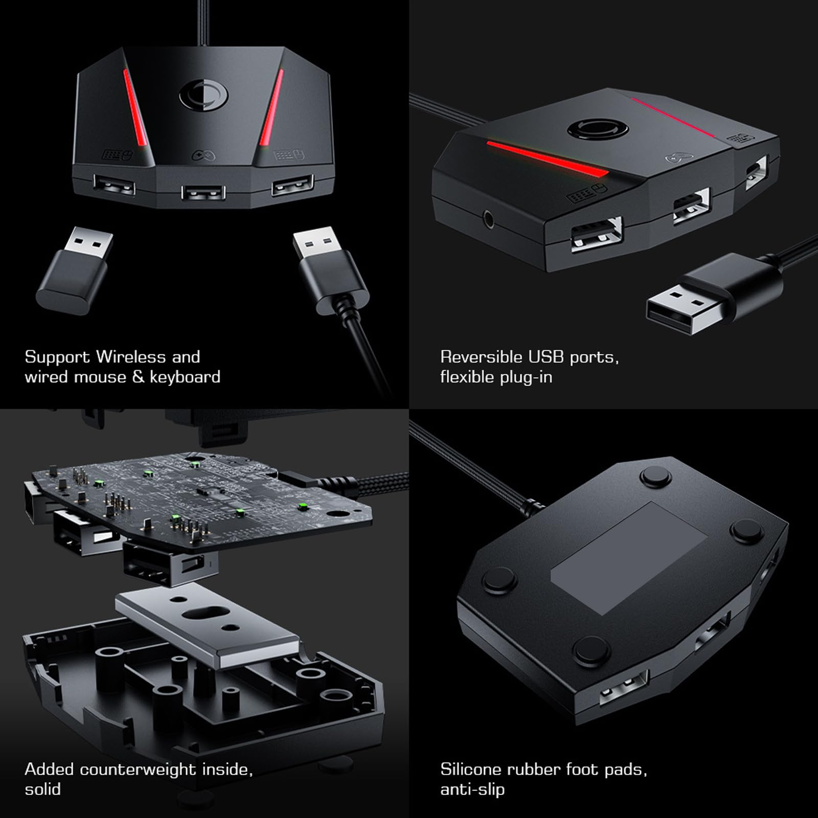 Crossing Platform Tastatur Maus Konverter Precisions Gaming Adapter Gaming Zubehör Einfache Installation