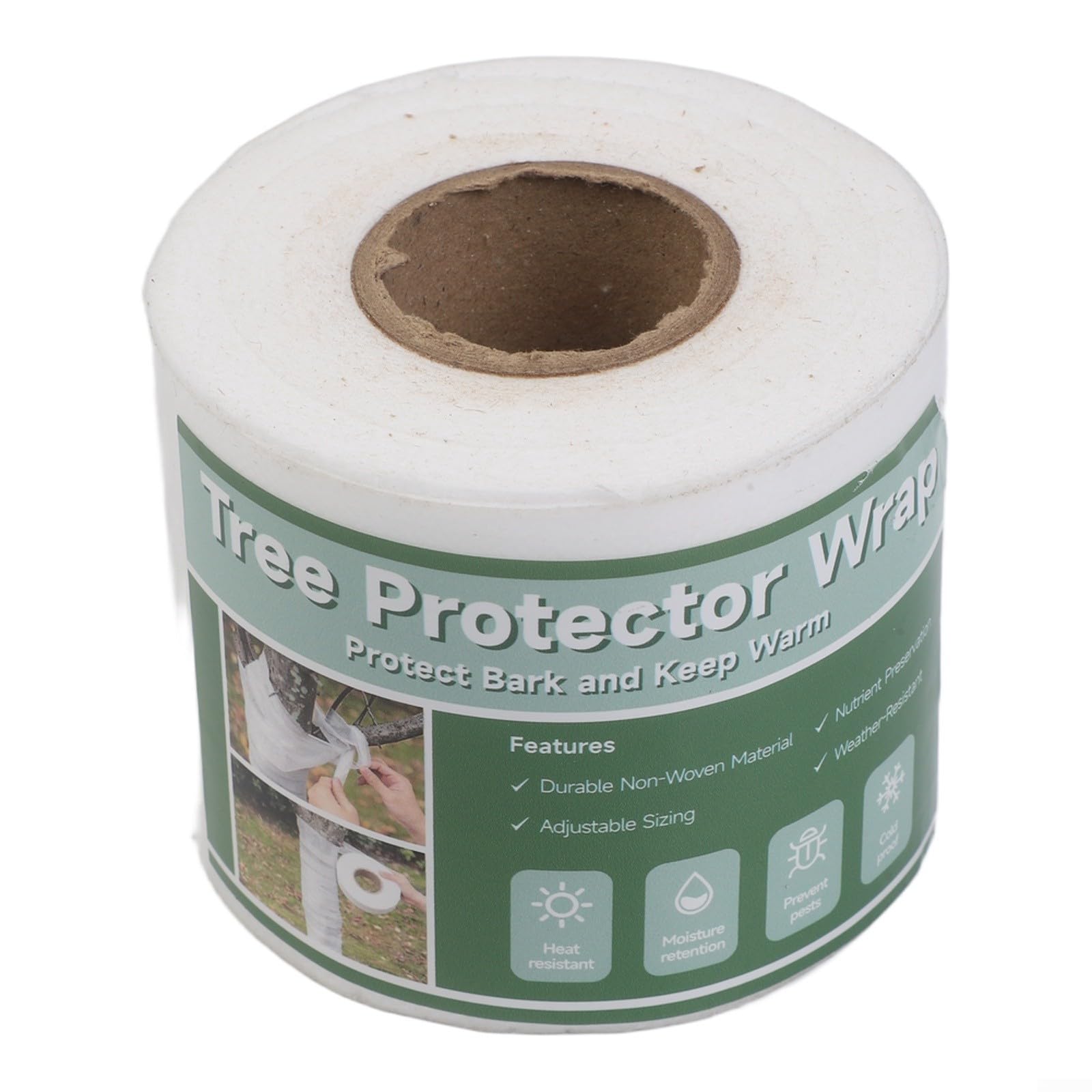 Tree Trunk Wrap Non Woven Fabric Bark Protector Roll for Winter Frost Protection and Deer, Animal Damage Prevention Sunburn Summer Tree Bandage Healing for Shrub(8cm*30m)