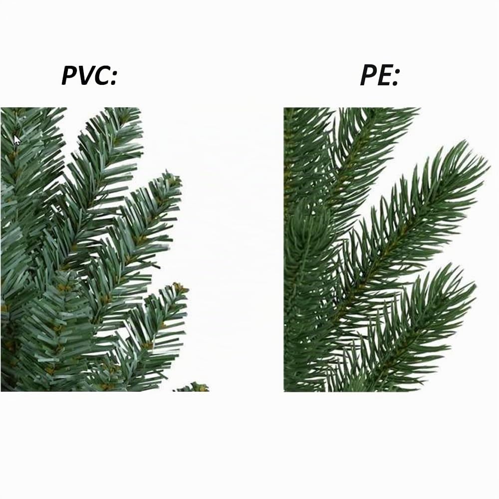 RS Trade 23005 Spessarttanne PE/PVC 240 cm Weihnachtsbaum künstlich (Ø ca.152 cm) ca. 2366 Spitzen, Schnellaufbau Klappsystem, Naturgetreue Spritzguss Elemente, Tannenbaum inkl. Christbaum Ständer