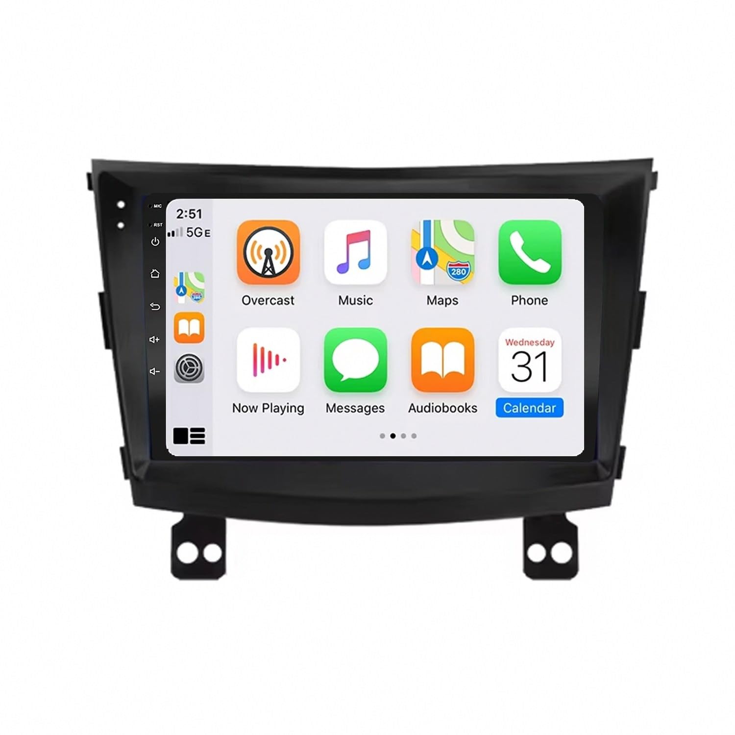 Radio de coche 2 DIN con pantalla táctil HD y Carplay inalámbrico para Renault Kaptur 8