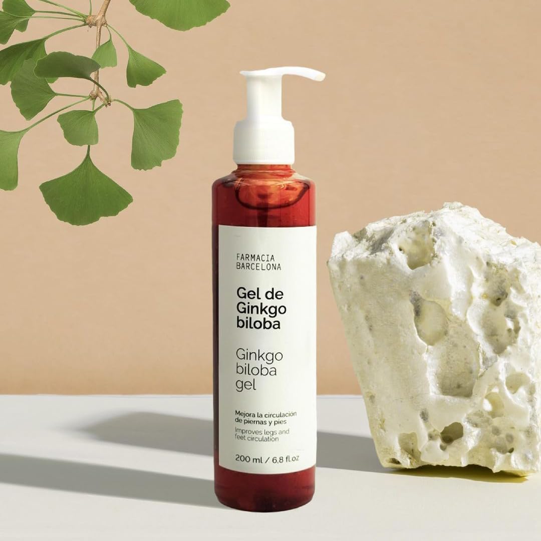 Gel de Ginkgo Biloba - Gel Frio Piernas Cansadas - Favorece la Circulación - Ideal para Varices y Pesadez de Piernas - Piernas Cansadas - Efecto Tonificante - 200 ml