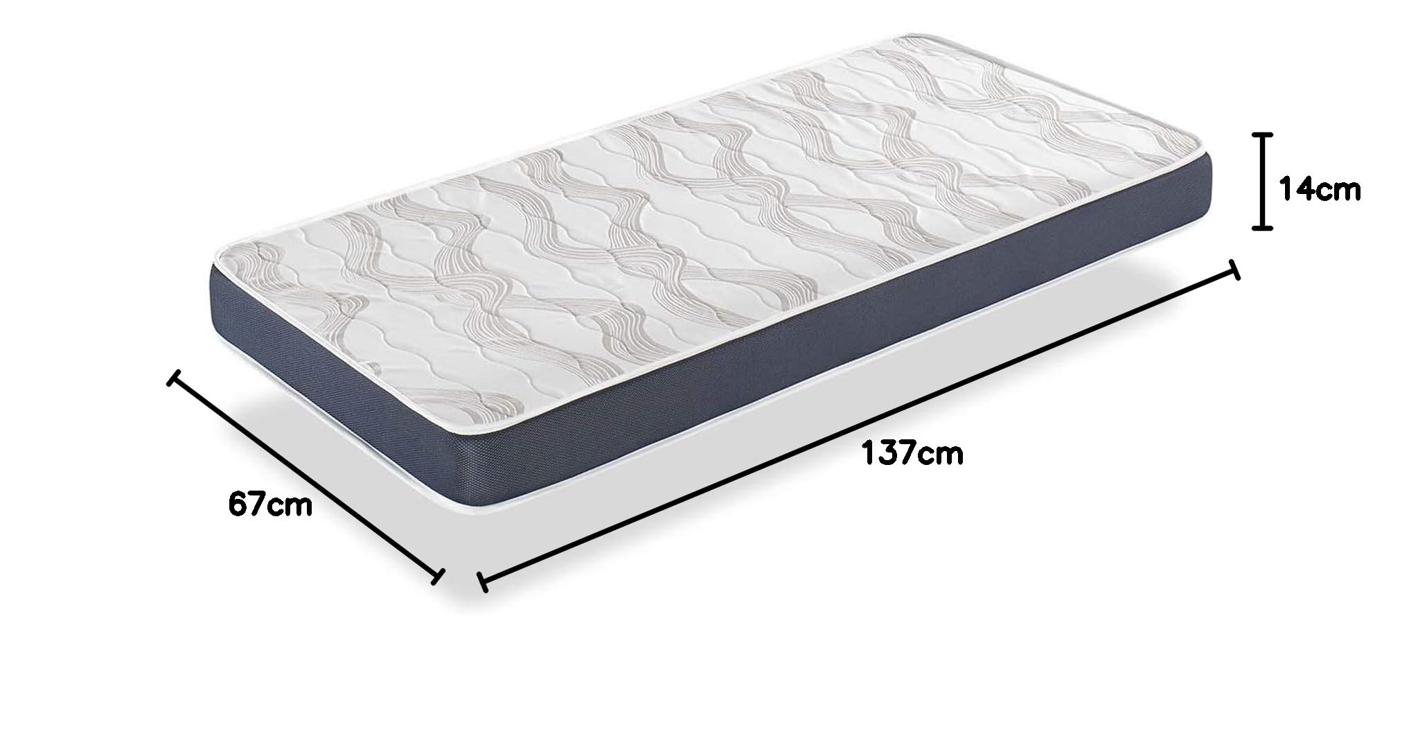 DORMISSIMO Materac dziecięcy Baby Blue 67X137 Grubość 14 CM Perforowany i oddychający rdzeń