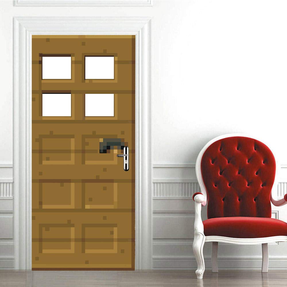 Autocollant Porte 3D - Décoration Murale Amovible 77x200 Cm - Facile à Poser Sans Résidu - 11