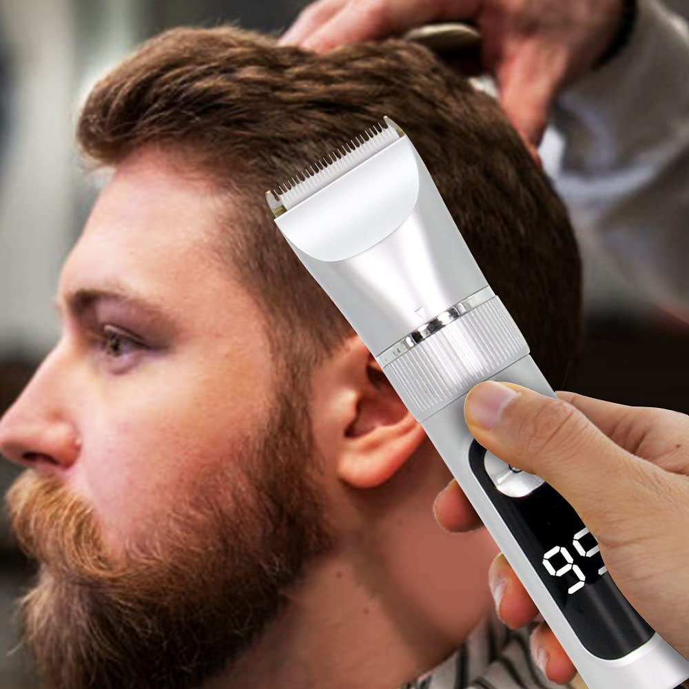 Professional Hair Clippers for Men Kids Family Waterproof Hair Trimmer Cordless Rechargeable Led Display Hair Cutting Rechargeable Electric Hair Trimmer : Beauty & Personal Care
