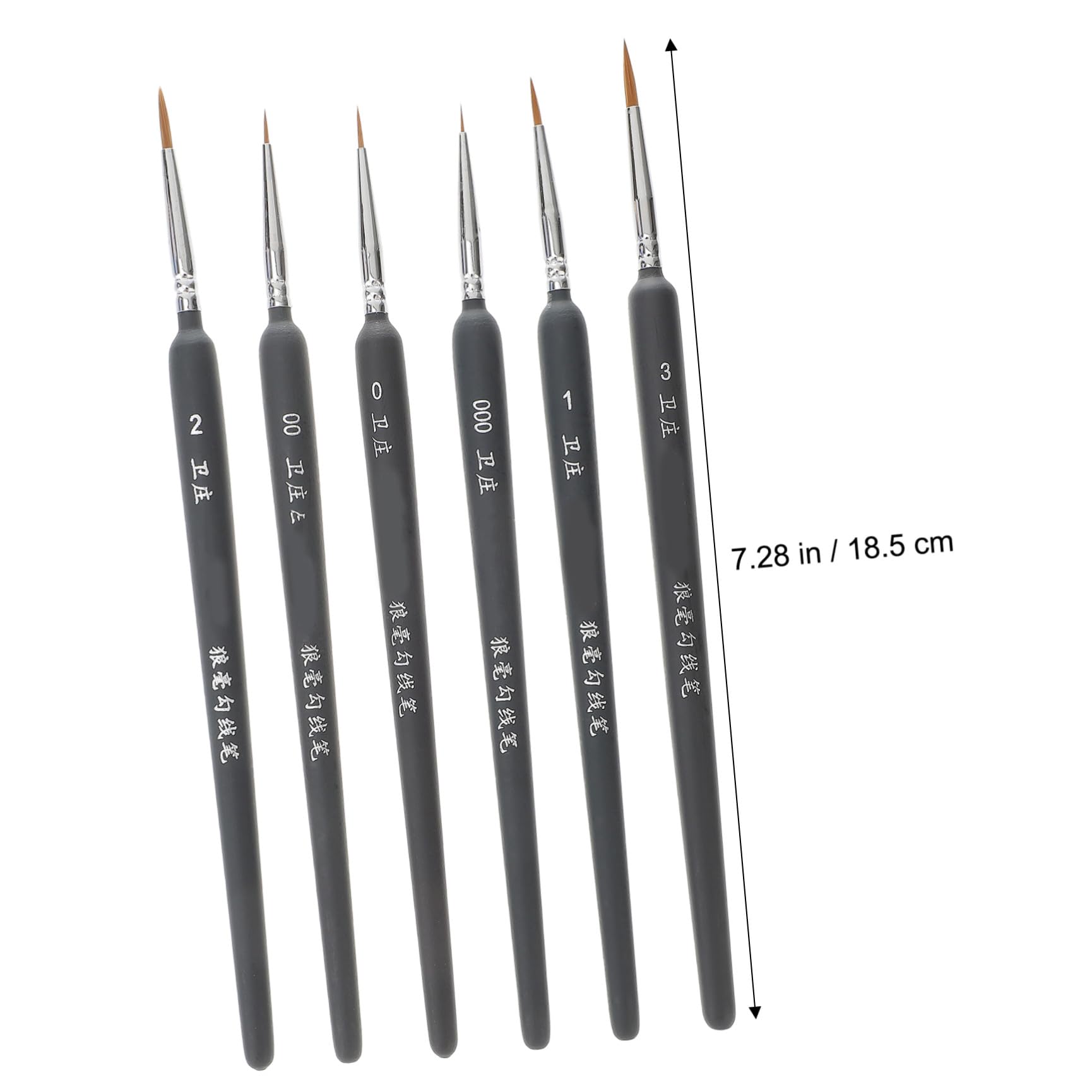Pincel de Acuarela Portátil Pluma de Dibujo Lineal 6 Piezas para Adultos