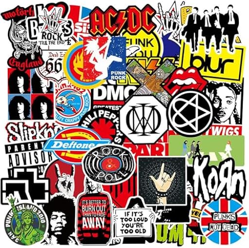 Pegatinas de Banda 100 Piezas, Stickers de Música Rock and Roll, Vinilos Adhesivos para Niños, Adolescentes, Adultos, Calcomanías para Portátil Monopatín Guitarra Equipaje Coche Bicicleta | Ya disponible en tu tienda friki favorita! En mundofriki.es! Pegatinas de Banda 100 Piezas, Stickers de Música Rock and Roll, Vinilos Adhesivos para Niños, Adolescentes, Adultos, Calcomanías para Portátil Monopatín Guitarra Equipaje Coche Bicicleta | Ya disponible en tu tienda friki favorita! En mundofriki.es!