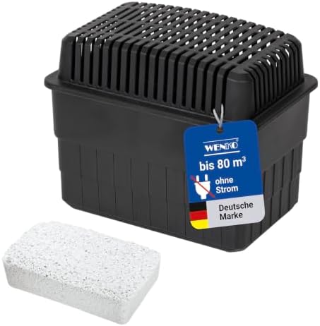 WENKO Luftentfeuchter 1 kg Schwarz, energiesparend da ohne Strom & geräuschlos