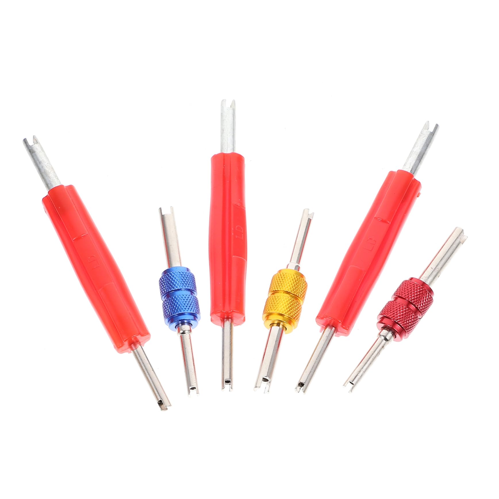 Zerodeko 1Set Valve Core Removal Tool Dual Head Tire Valve Core Remover for Disassembly Color Coded Design for Easy Identification Durable Construction for HVAC