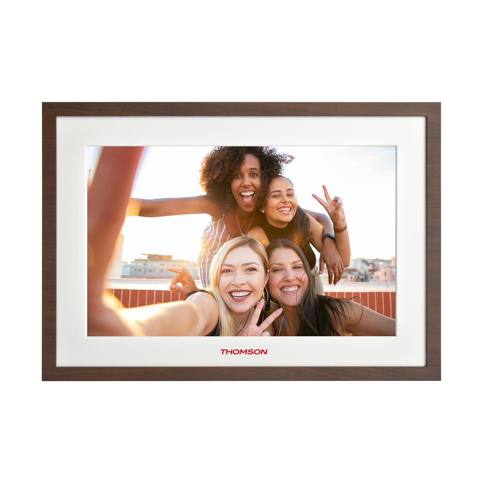 THOMSON Cornice Digitale WiFi, Cornice Digitale Foto Batteria interna, 10,1 Pollici 1280x800 Schermo Touch HD IPS, Portafoto Digitale Memoria 32 GB, Condivisione di Immagini Musica Videos del lettore
