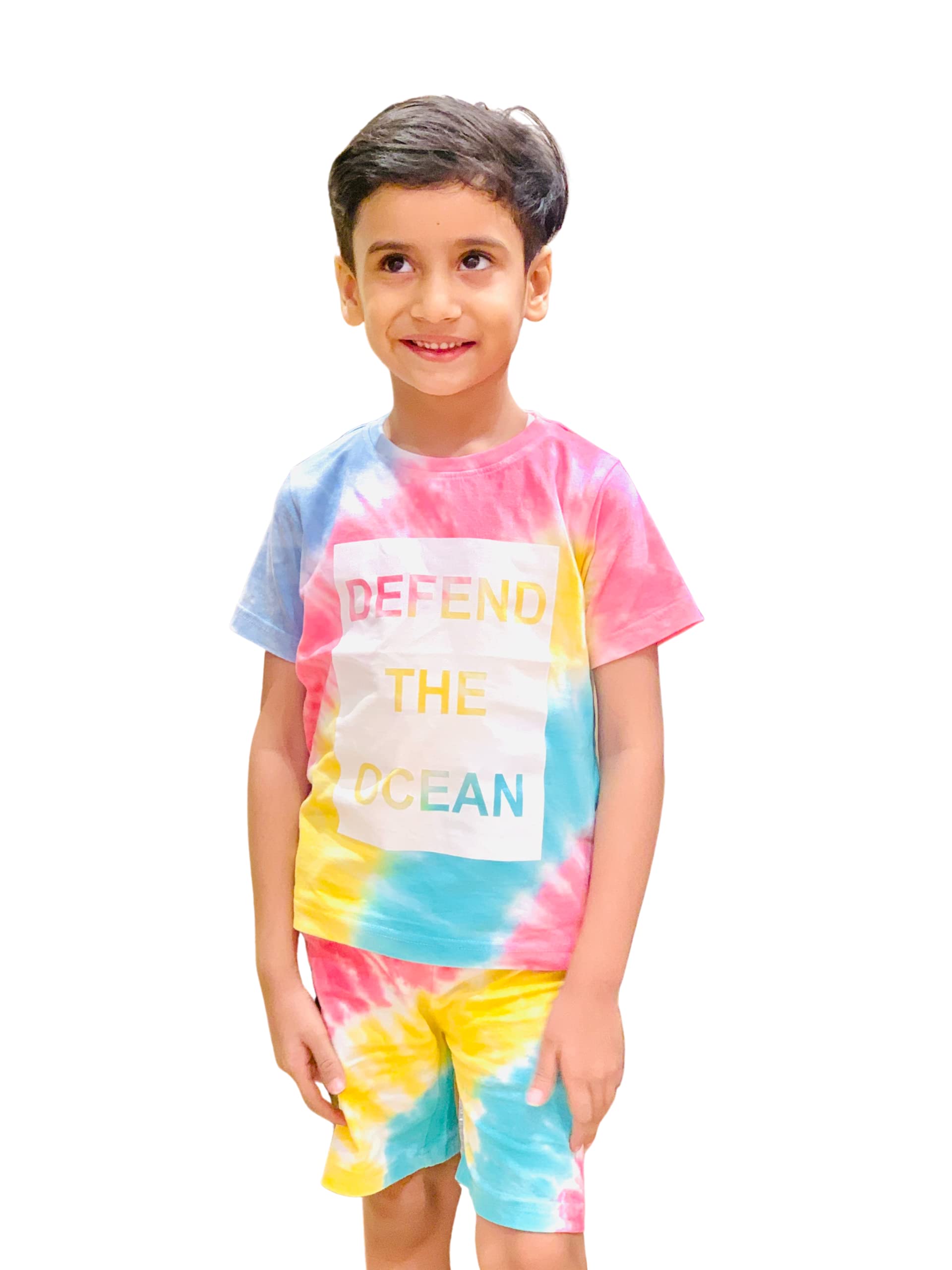 Baby Boys Cotton Dino Printed T-Shirt With Shorts Sets Of Clothing Sets
