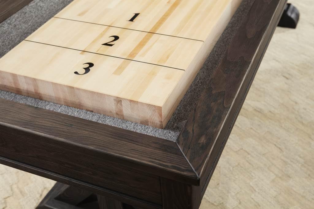 Playcraft Brazos River 12' Weathered Black Pro-Style Shuffleboard Table