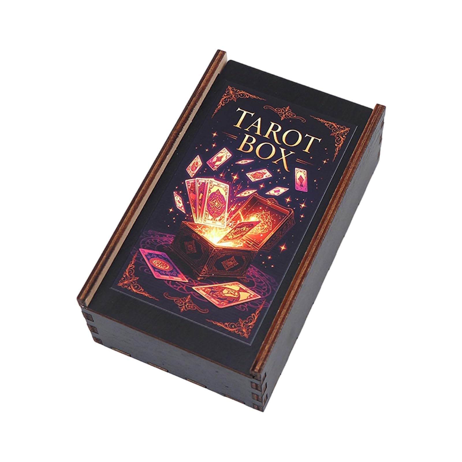 ZBIianxer Wood Game Cards Box Playings Tarots Container Storage Case Packing Card Box Playings Cards Case Empty Card Storage Can Tarots