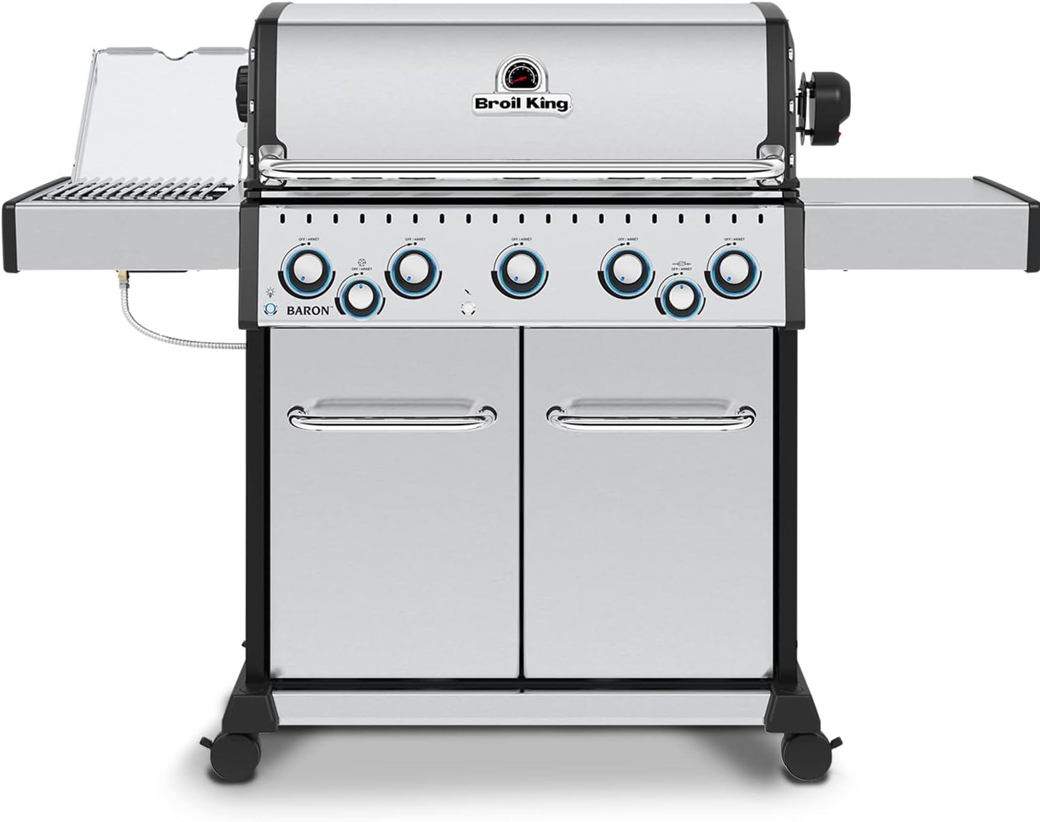 Broil King 876947 Baron S 590 Pro IR, Natural Gas (NG), Stainless Steel, Black