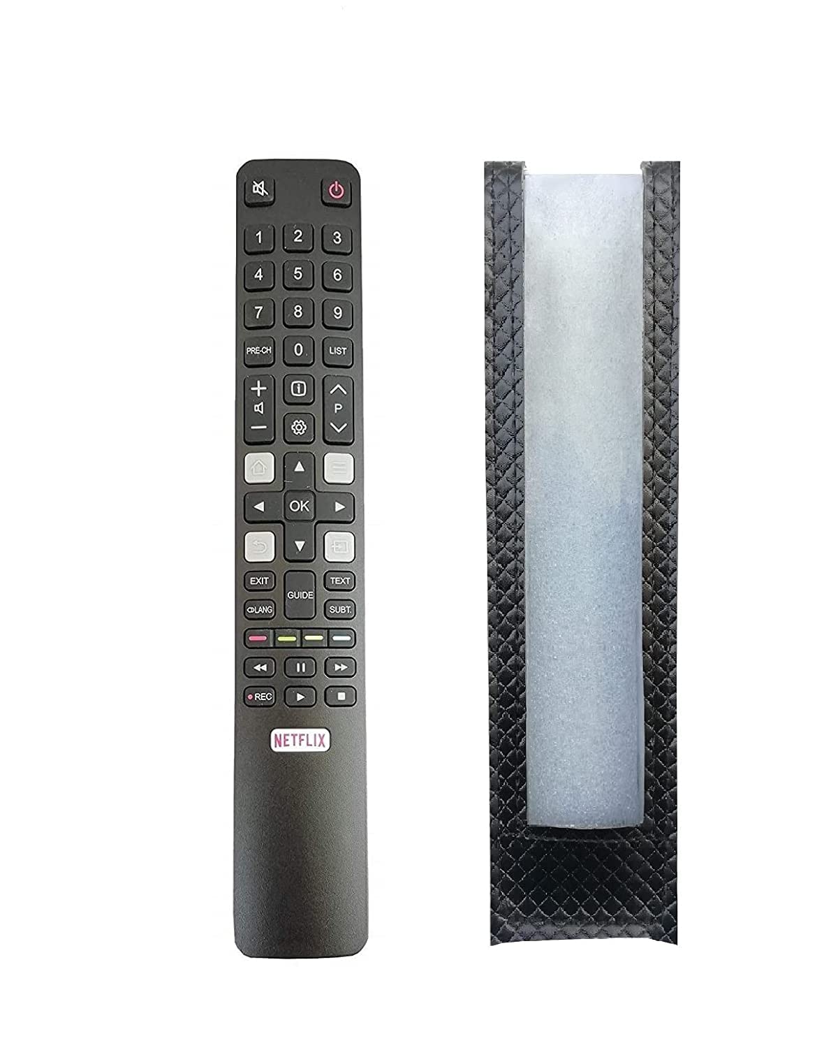BhalTech PU Leather Remote Case Cover Perfect Fitting Specially Designed Fully Protective Remote Cover (Only Remote Cover) Pls Check Your Remote Dimensions Compatible for TCL TV 32F2A 40F2A (B0BJ9C4MB4) Amazon Price History, Amazon Price Tracker