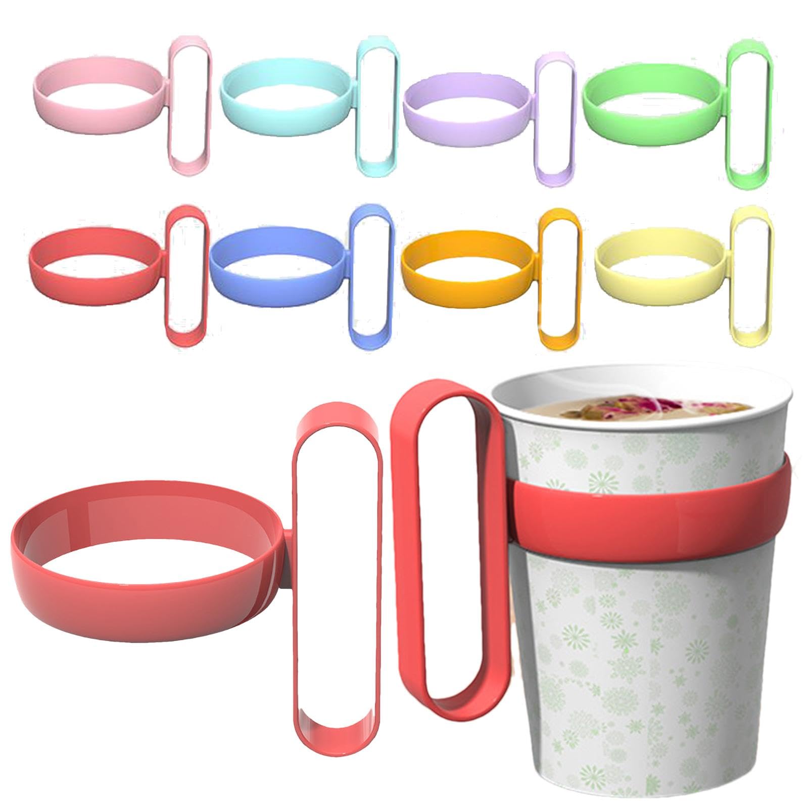 10 Anti-Scalding Cup Holder, Reusable disp-osable Paper Cup Holder, Anti-Scalding Holder for Hot Cup, Hot Water Cup Grip, Sleeve Paper Cup Holder, Espresso Cup Holder