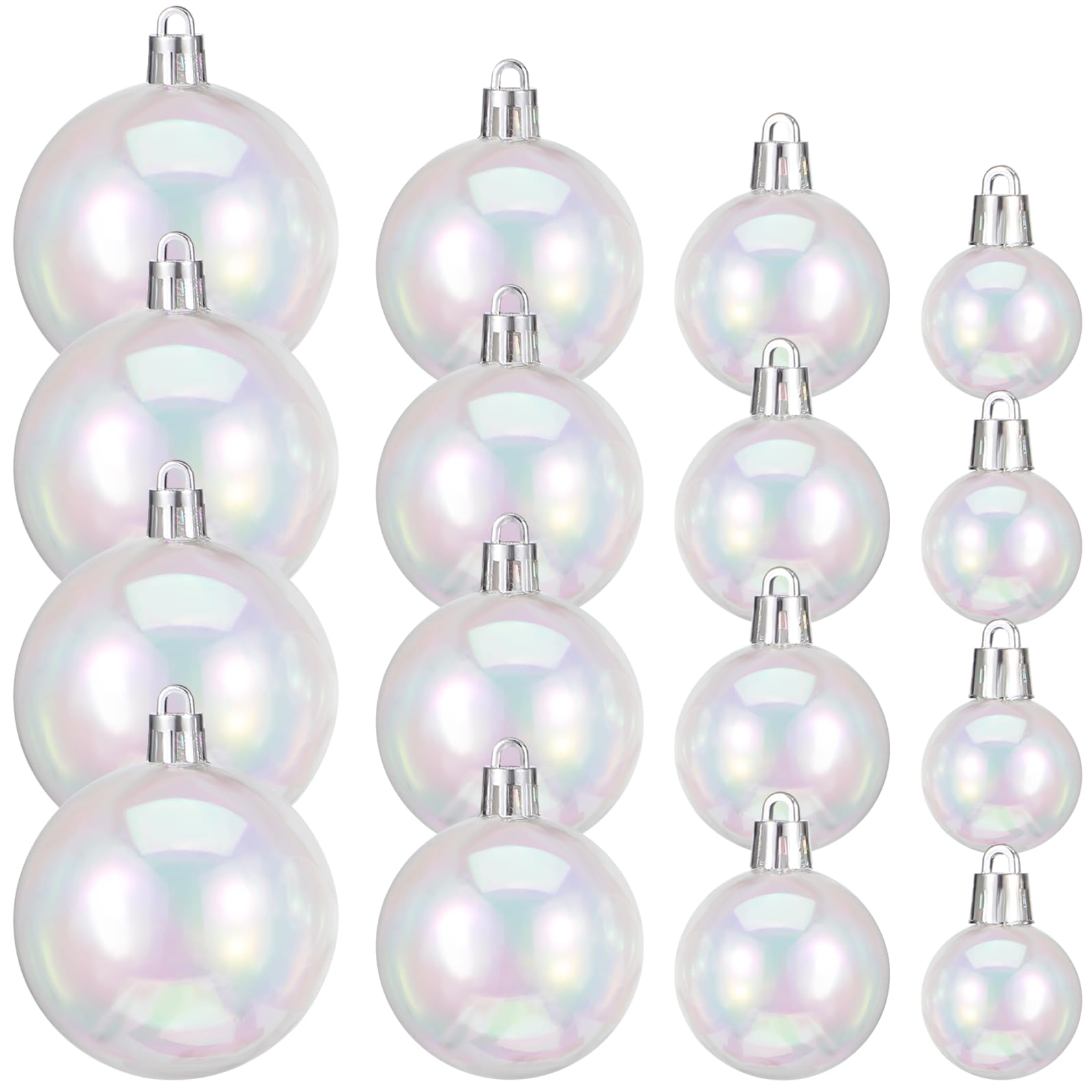 18pezzi Palline Di Natale Trasparenti in Plastica Assortite Per Dimensioni Per Decorazioni Fai Da Te Alberi Di Natale Feste e Ornamenti Natalizi Riempibili Anello Per Appendere