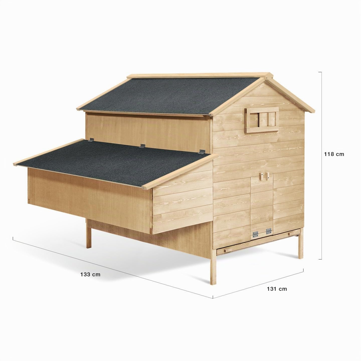 IDMarket – Gallinero Chalet XXL para Gallinas con nido de madera