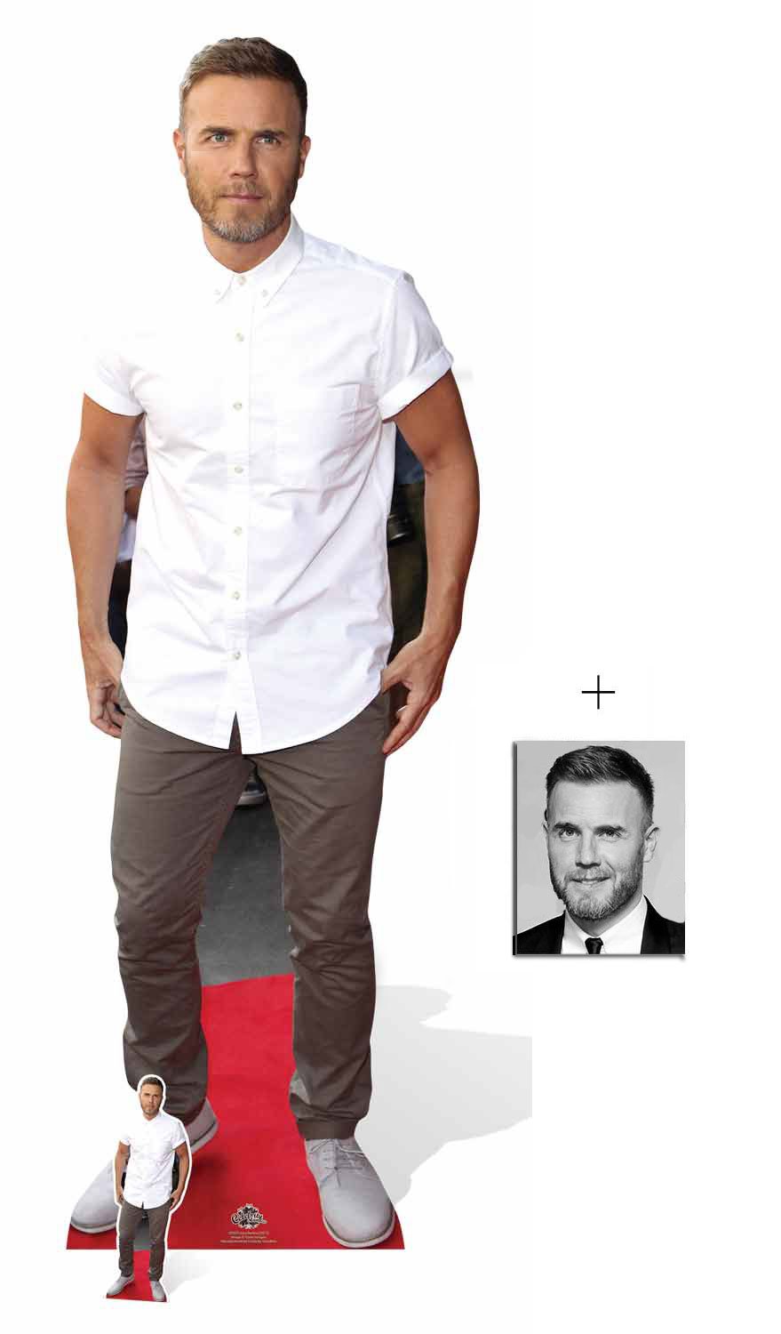 Bundlez-4-Fanz Fan Packs By Starstills White G Barlow Shirt Lifesize And Mini Lifesize 2D Cardboard Standup / Cutout Plus 20X25cm Photo
