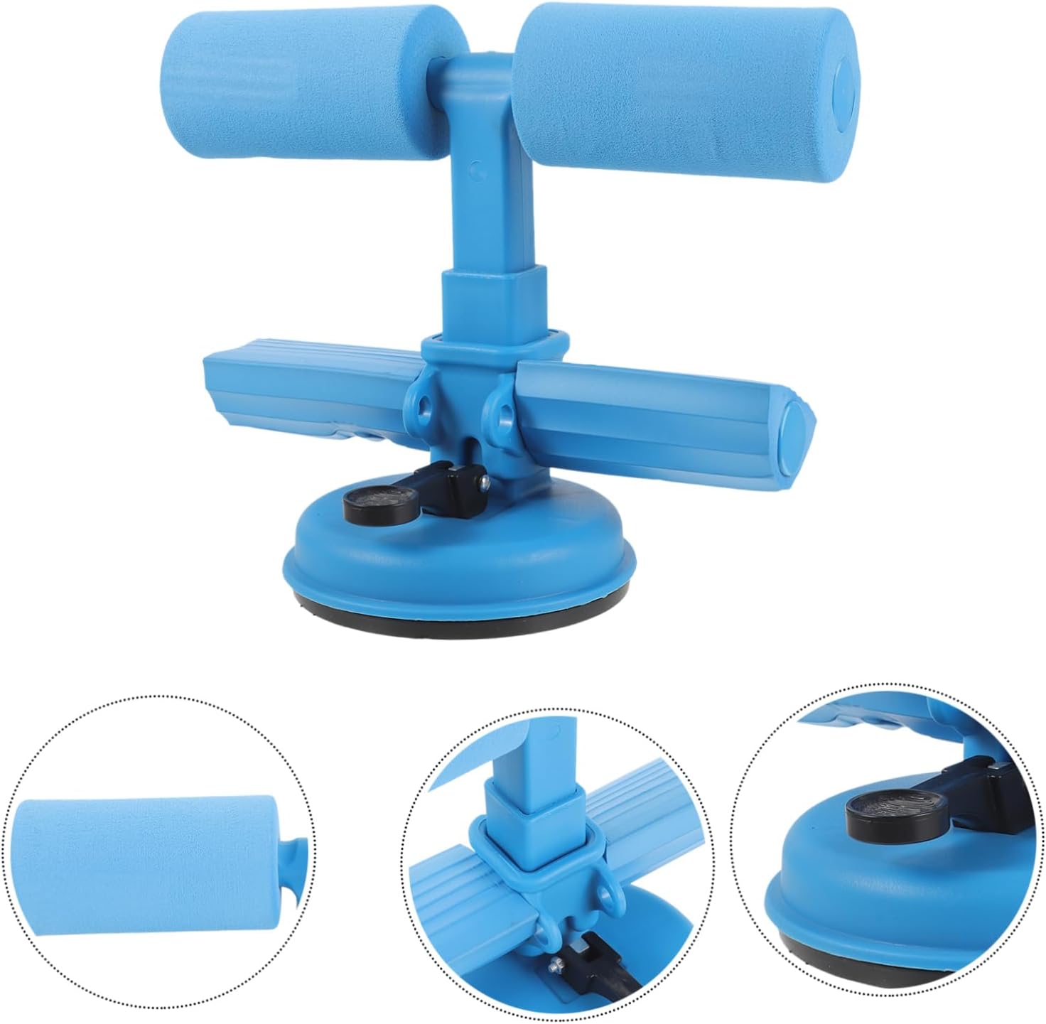 Adjustable Portable Sit-up Assist Bar with Suction Base for Abdominal Workouts Compact Use Crunch Aid for Home Fitness