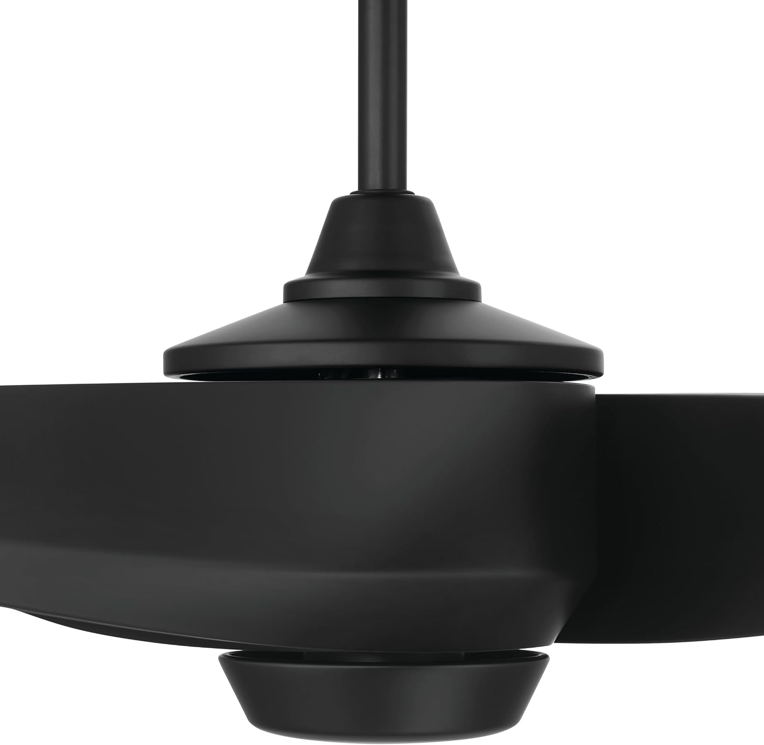 Craftmade Venn 58 in. Flat Black Finish Dual Mount (Flat or Angled Ceiling) Energy Saving, 6-Speed Reversible Indoor/Outdoor Ceiling Fan with Hardwired Wall Control Included