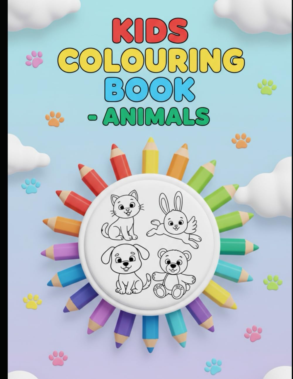 Cute Animals Coloring Book for Toddlers Ages 3–6