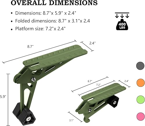 Miniatura 80 de COWVIE Escalón plegable para puerta de auto: Escalón para acceso al techo del vehículo para ambos pies, Escalera para la mayoría de SUV, Camiones