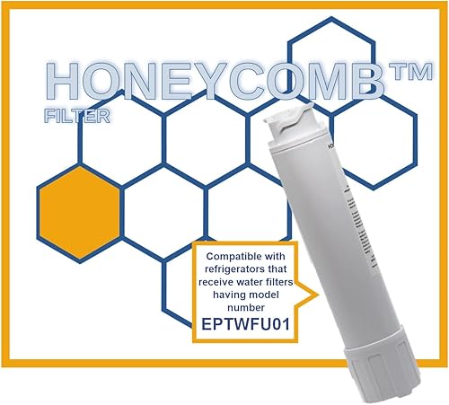 Miniatura 3 de EPTWFU01 Modelo compatible con Honeycomb Filtro de agua de repuesto para refrigeradores Frigidaire