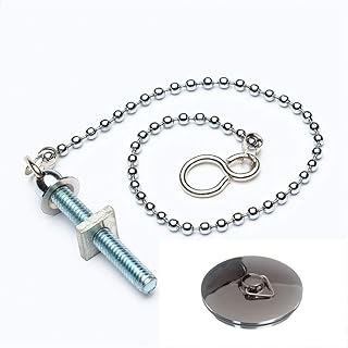 24 X Chrome Ball Chain & Stay Sets - 300mm Length, 38mm Black Plug