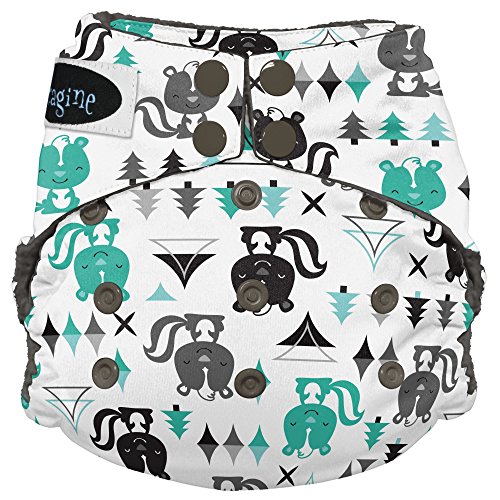 Imagine Baby Products Stay Dry All-in-One Snap Diaper, Lil Stinker
