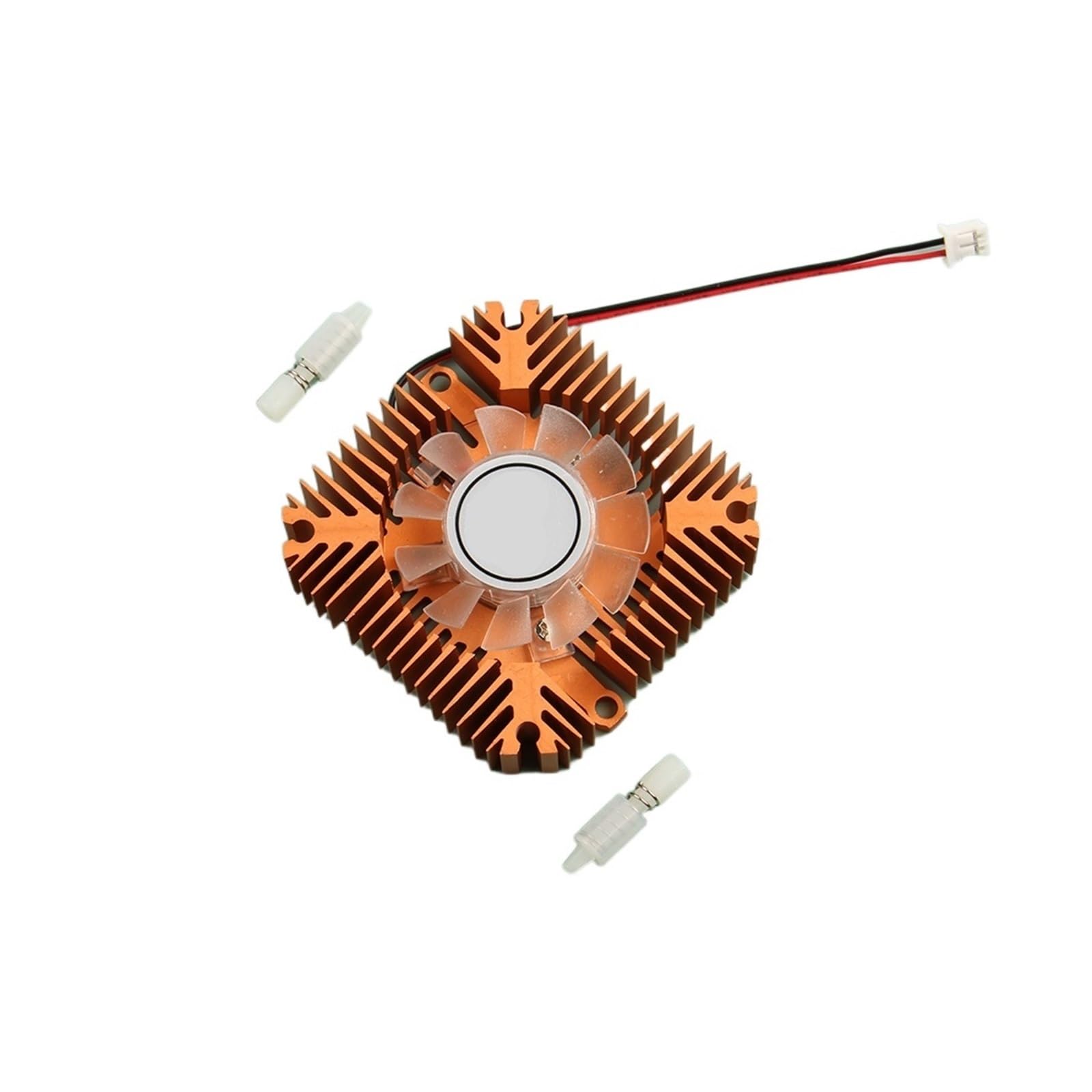 Ventilateur 12V et dissipateur thermique en aluminium doré 55mm