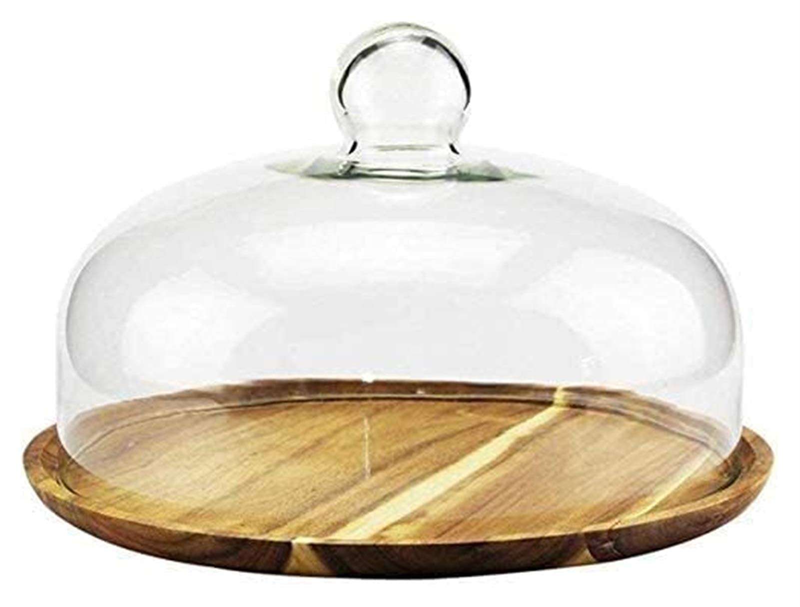 Soporte para Pasteles Soportes para Pasteles De 6 A 11 Pulgadas Cúpula para Conservación De Alimentos para El Hogar Barra para Repostería Cúpula para Polvo Plato De Mader,15 * 15 * 11CM