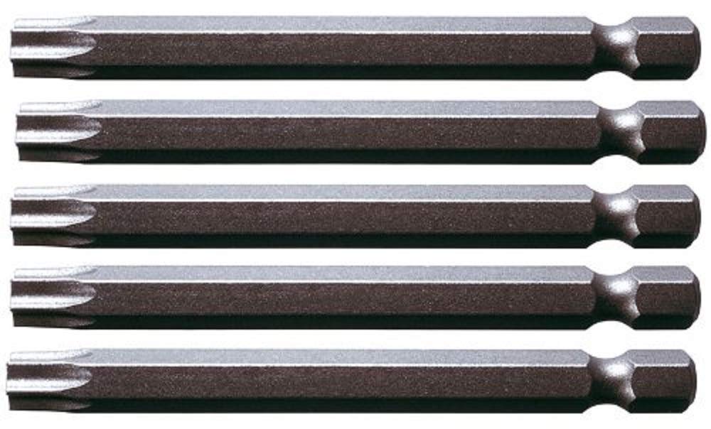 KS Tools 911.7755 75mm T27 1/4-inch Classic Bits Tx (5 Pieces), Silber