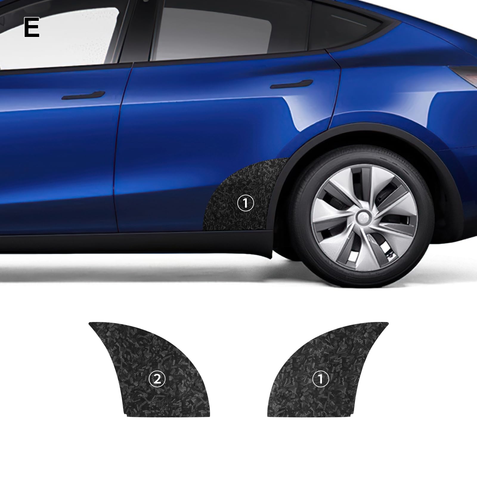 FDAIUN for 2025 Tesla Model Y Juniper PPF Precut Car Paint Protective Film Self Adhesive PET Car Wrap Film Scratch Protector Exterior Accessories Black (Forging Pattern, Door Triangles)