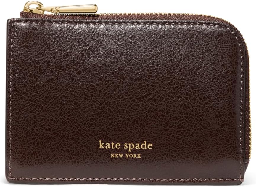 kate spade new york Mini Zip Card Case Crinkle Patent Leather Mini Zip Card Case