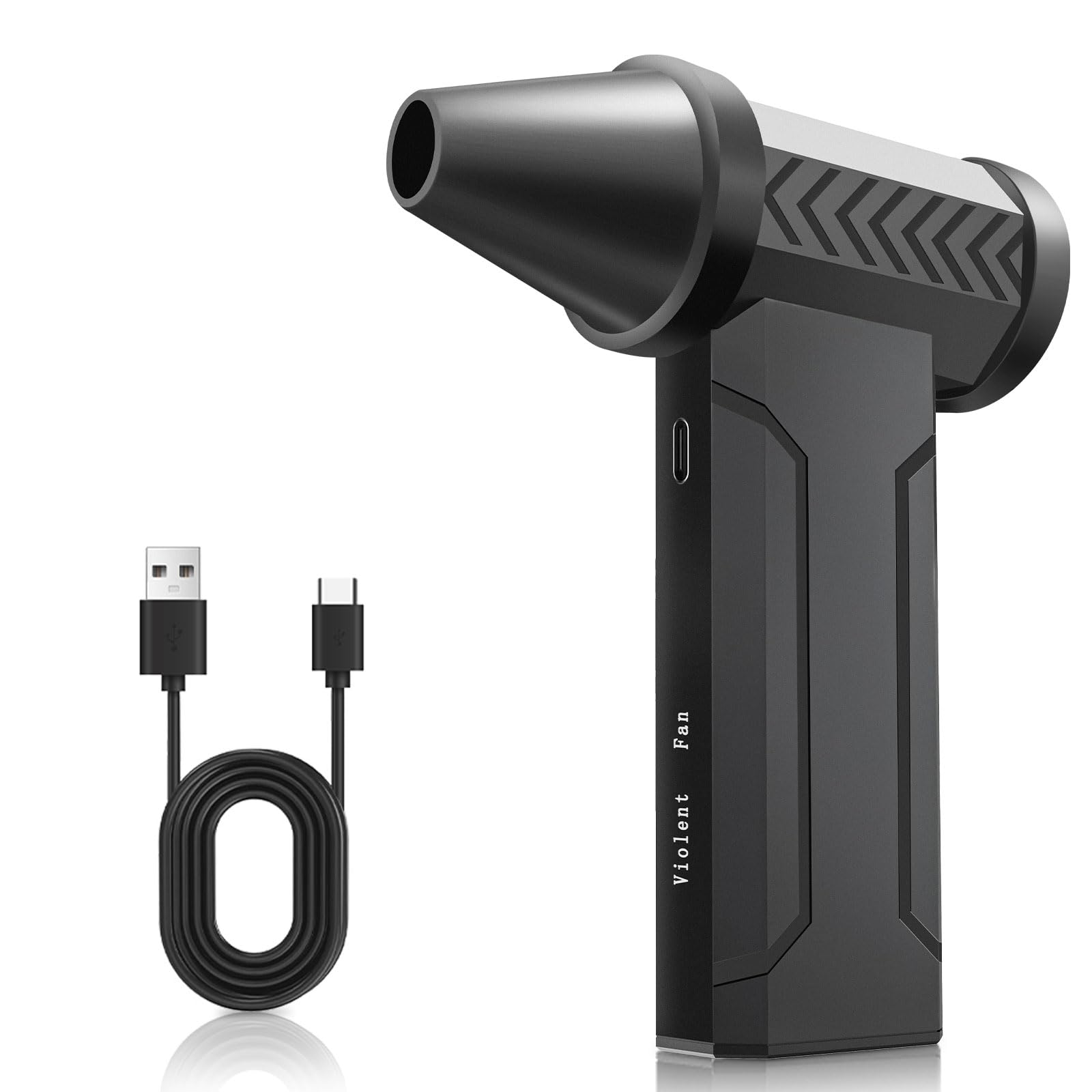 Aire Comprimido Limpieza PC, 160000 RPM Aire Comprimido Eléctrico, Batería de 10000 mAh, 4 Velocidades Ajustables para Limpiar PC, Sofá, Teclado, Coche, el hogar