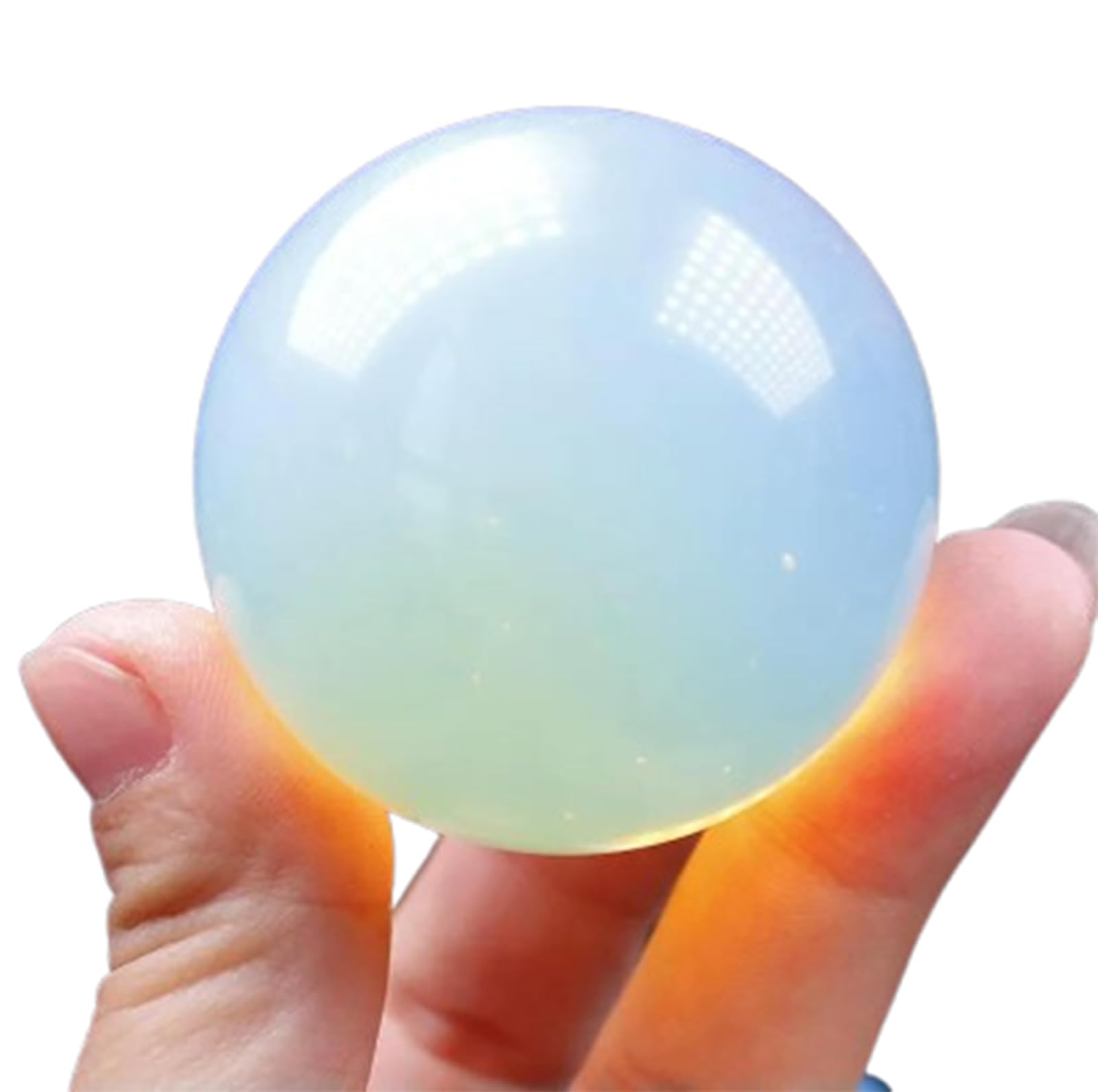 YLQUXEUV 1Pcs Polishing Opalite Crystal Ball, Quartz Sphere Figurine, Fengshui Divination Ornament Witchcraft Decor