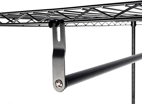 Miniatura 7 de Perchero de 3 niveles resistente con ruedas, estante de alambre independiente para ropa, almacenamiento con varillas dobles, ruedas bloqueables,