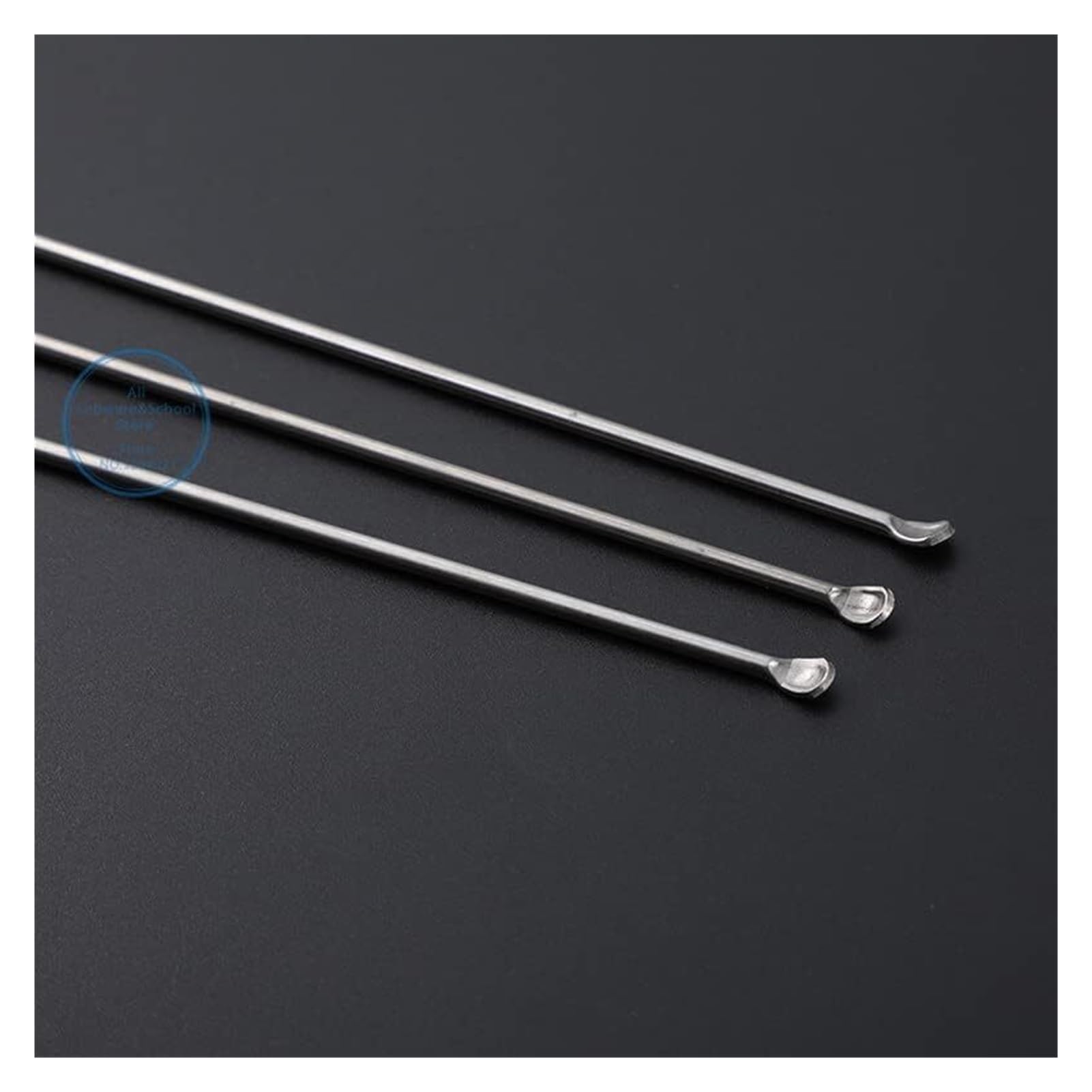 Edelstahl-Labor-Rührstab-Löffelschaber, Verschiedene Größen, 6/10 Stück(35cm)
