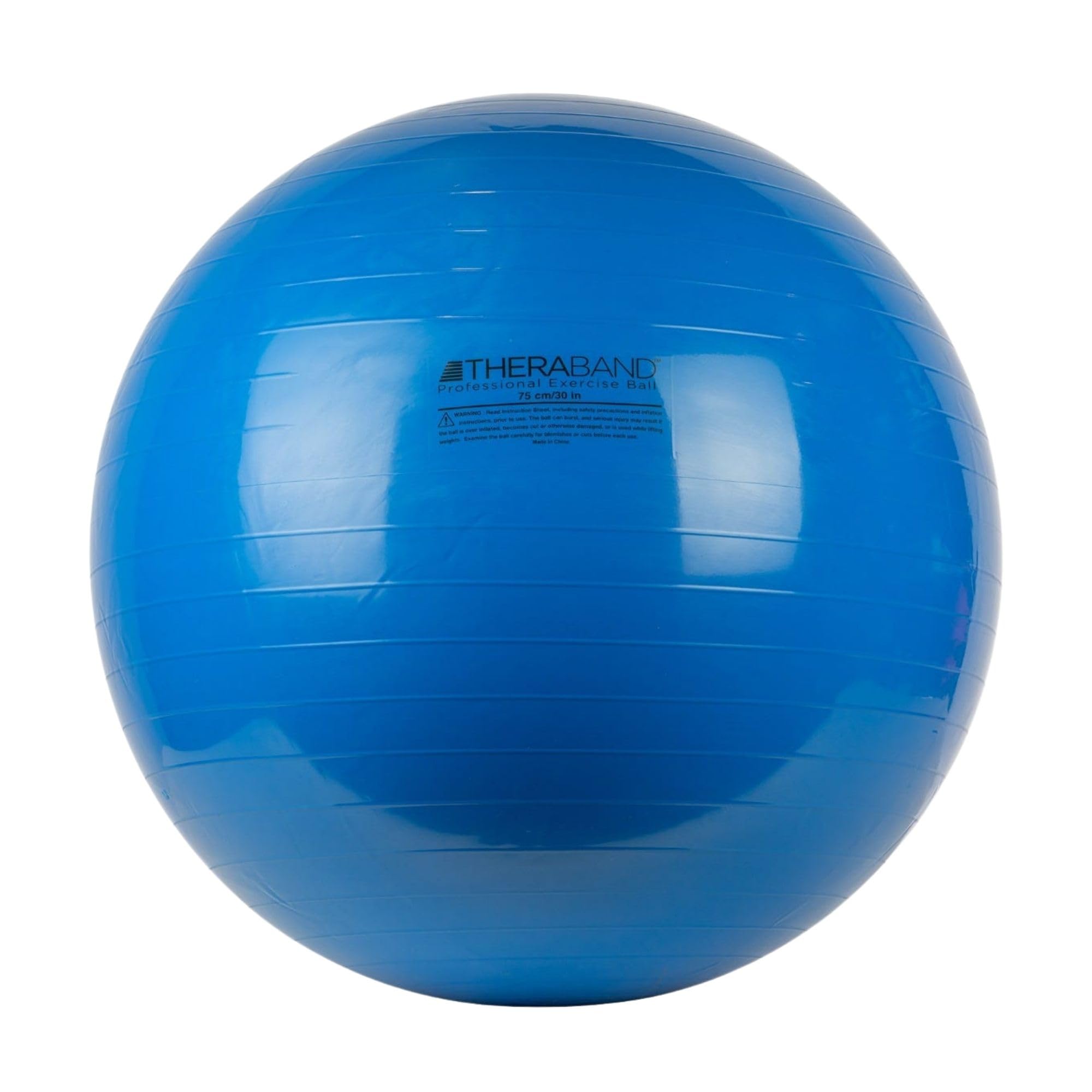 Standard Exercise Ball, 30" Blue Stability Trainer for 6'2"–6'8" Users, Yoga & Pilates Ball, Balance & Core Trainer, For Athletes Fitness at Gym & Home