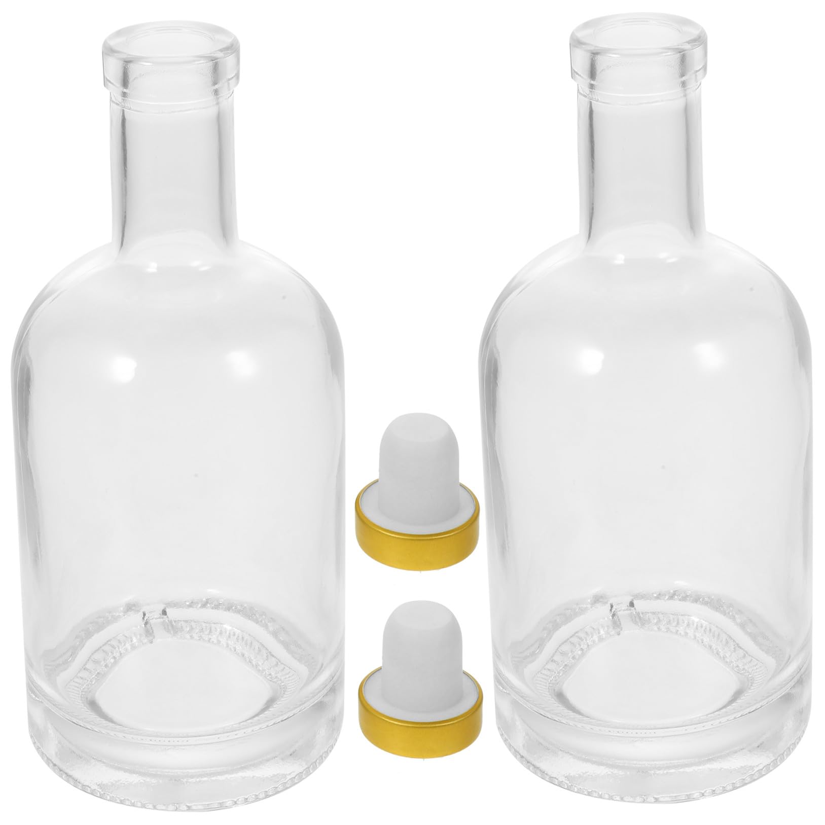 2 Stück-pack Wodkaflasche 375ml aus Glas mit Dickem Boden