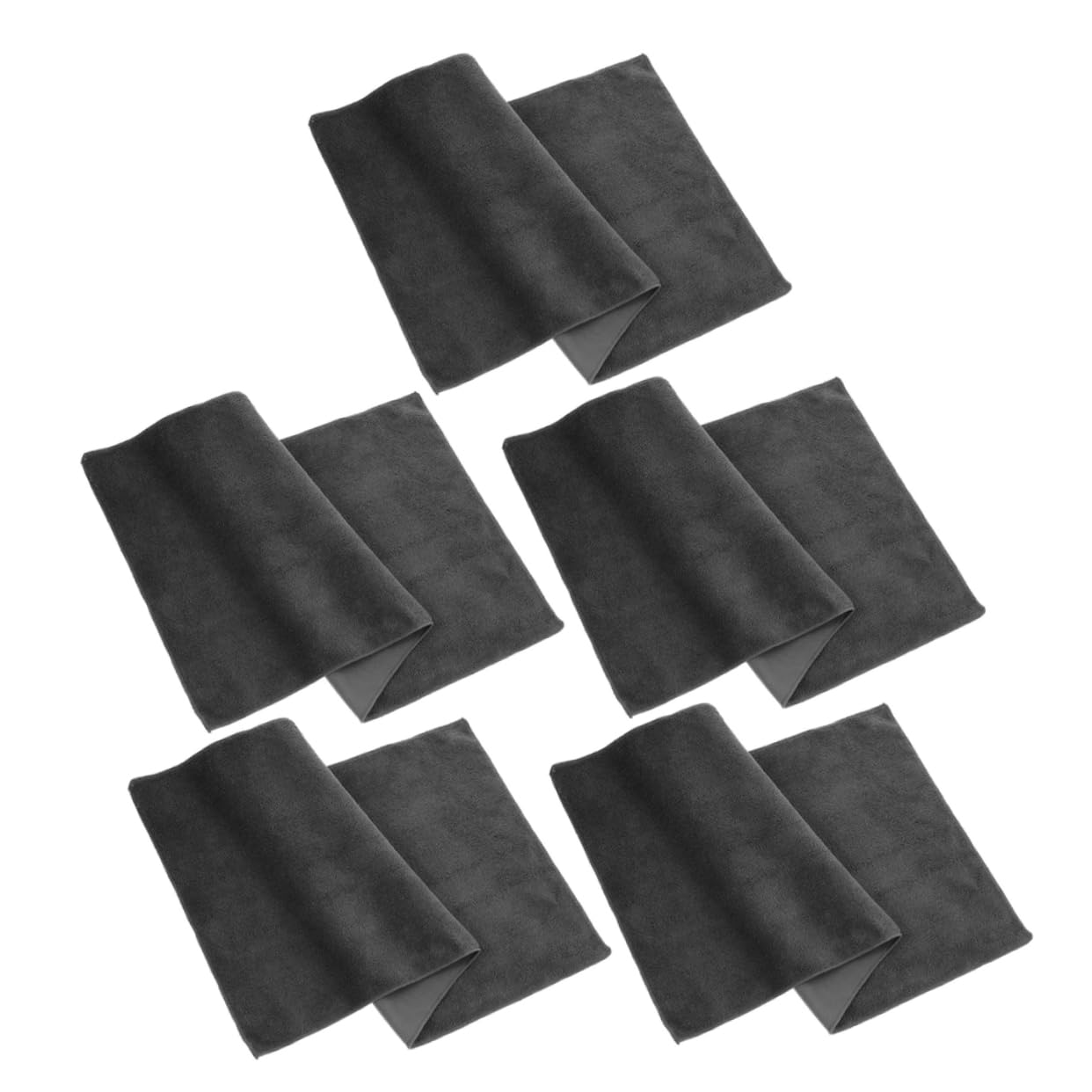 Unomor 5pcs Microfiber Car Wash Towels Double Sided Absorbent Drying Cloths for Car Detailing Hair Drying Household Cleaning