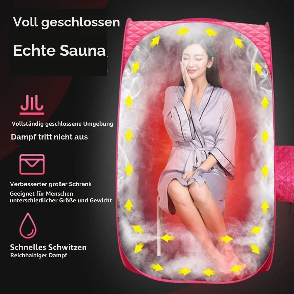 GJXJY Infrarot Sauna Tragbare Heizung Heimsauna Wärmekabine Komplett geschlossene Sauna mit Fernbedienung für Gewichtsverlust Stress Müdigkeit