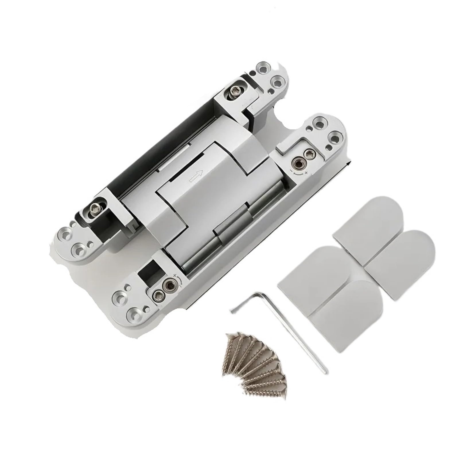 Adjustable Hinges Invisible Hydraulic Hinge Adjustable Silent Auto Closing for General Furniture Door Fitting(Color 04)