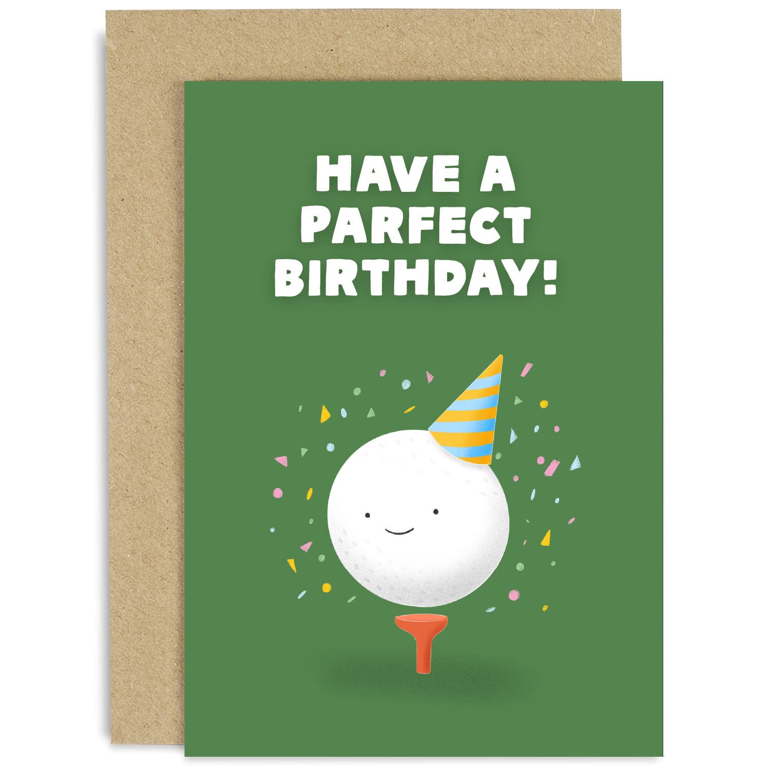 Old English Co. Lustige Golf-Geburtstagskarte – 'Tee-rific Birthday' Für Ihn, Humorvoll