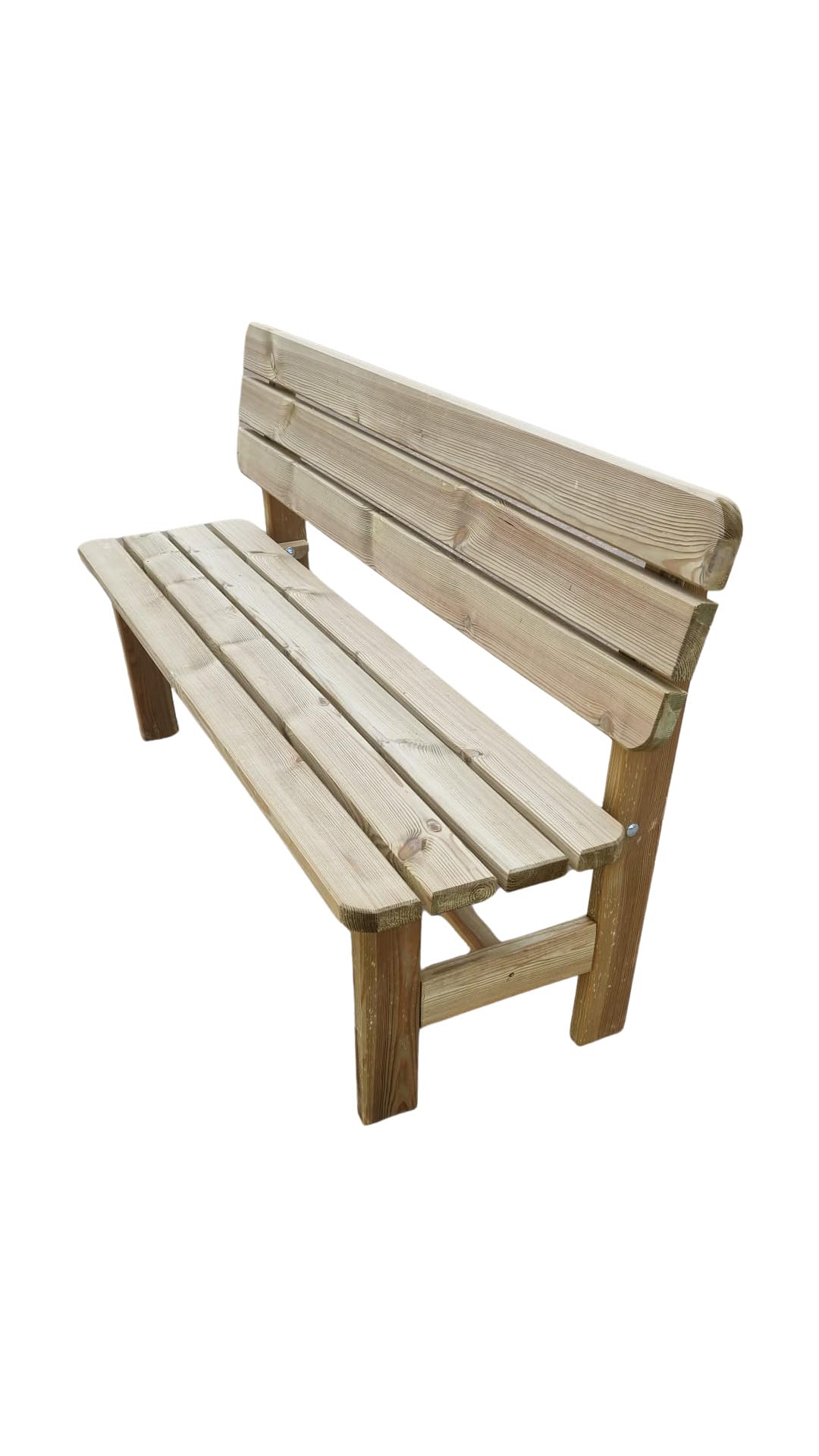 AVANTI TRENDSTORE - Riccione - Panca da Giardino in Legno Massiccio di Pino, Trattamento in Autoclave Verde, 150 cm