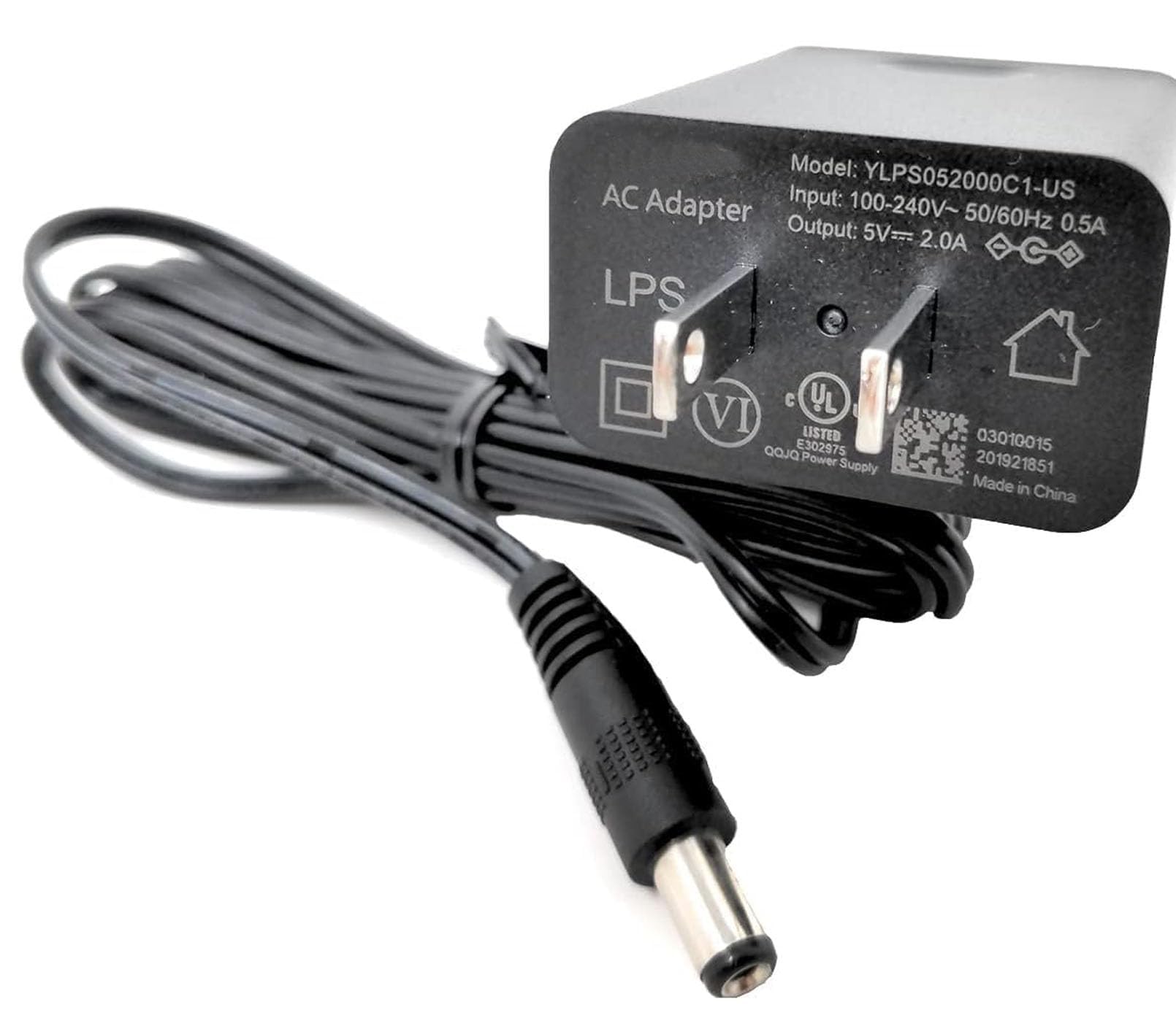 Genuine YLPS052000C1-US Power Supply Adapter 5V 2A Compatible with Yealink IP Phone SIP-T29G, T46S, T48S, T58A, T58-CAM, T54W, T57W, MP54, MP56,