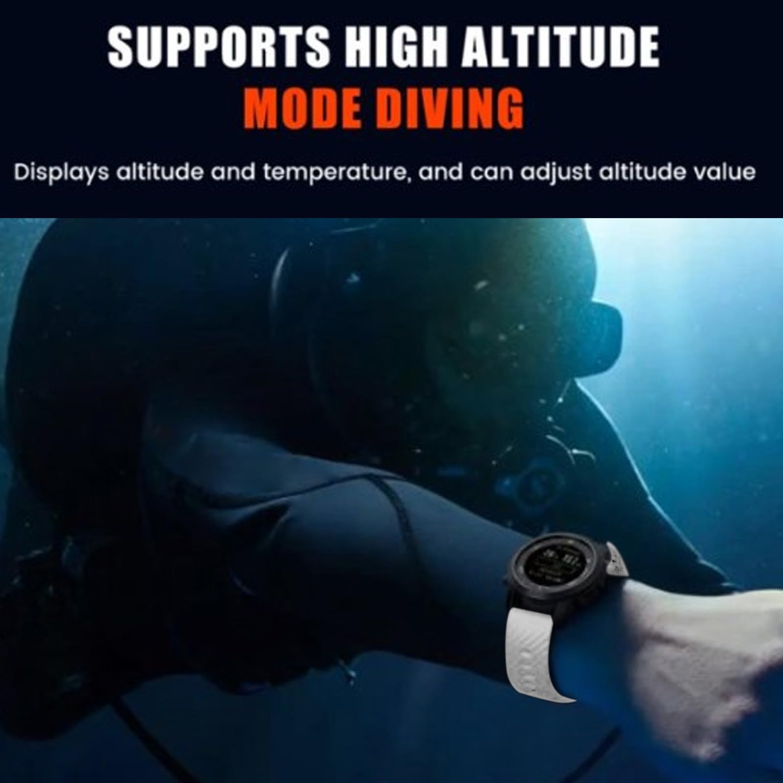 RiToEasysports Computadora de Buceo, Pantalla de 1,18 Pulgadas 100 M Seguimiento de Actividad Reloj de Computadora de Buceo para Natación Apnea