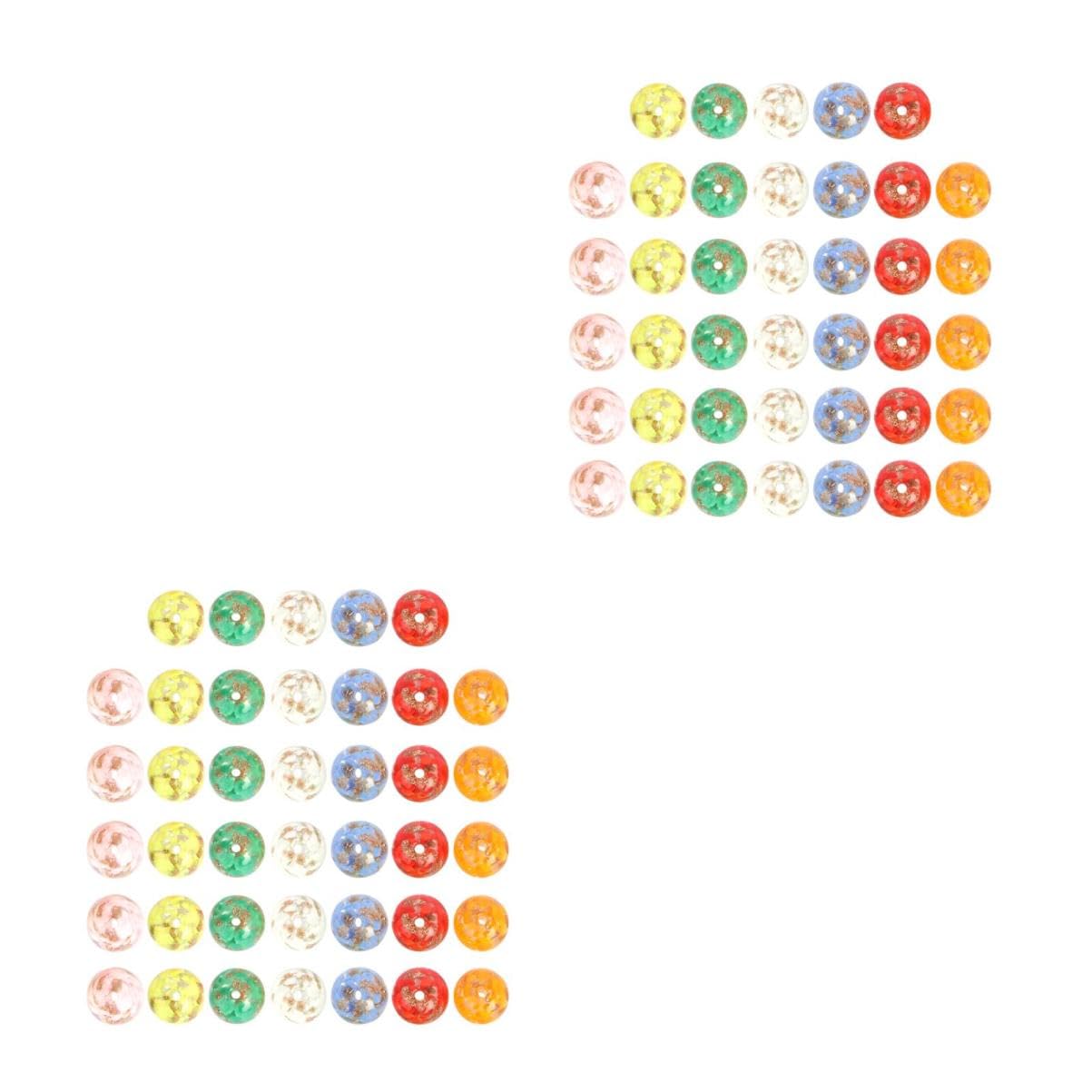 Uonlytech 2 Series Cuentas Sueltas De Vidrio Para Diy Abalorios Con Para Pulseras Y Collares De Joyería Hechos Mano Multi Colores 40 Piezas*2