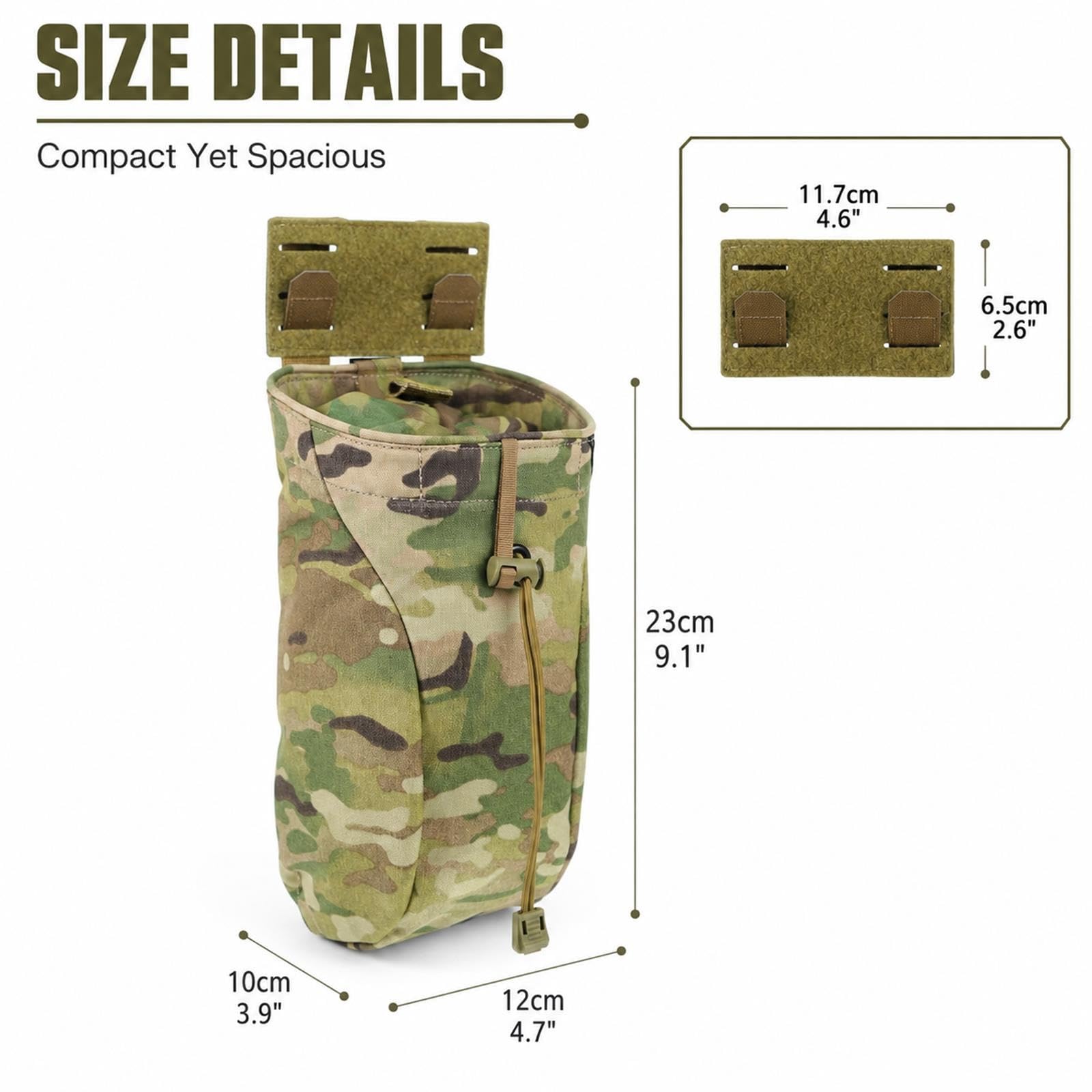 Pochette Dump Tactique Pliable Molle Récupération Chargeurs